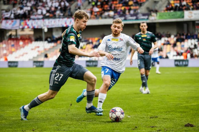 Pilka nozna. Fortuna I liga. Podbeskidzie Bielsko-Biala - Lechia Gdansk. 10.03.2024