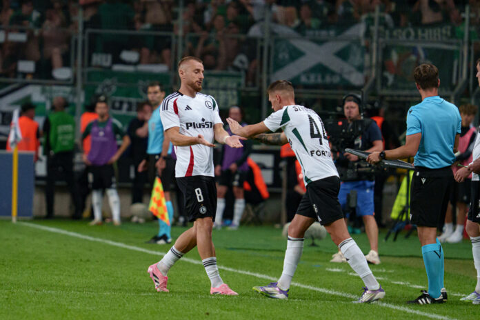 UEFA Conference League play off game between Legia Warszawa and Hibernian FC