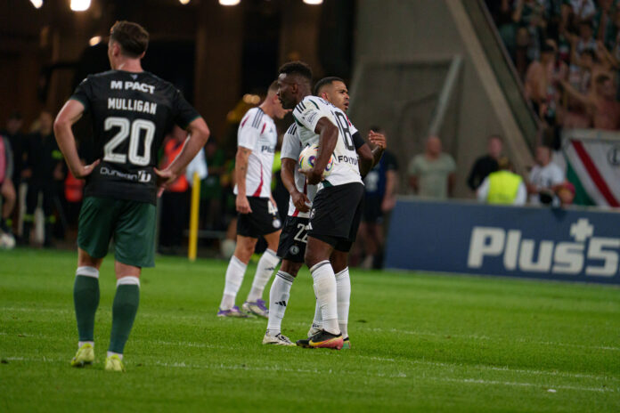 UEFA Conference League play off game between Legia Warszawa and Hibernian FC