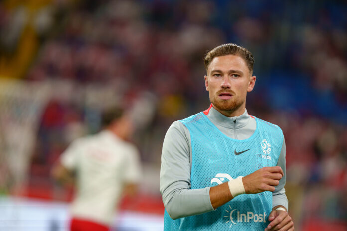 World Cup 2026 European qualification game between national teams of Poland and Finland