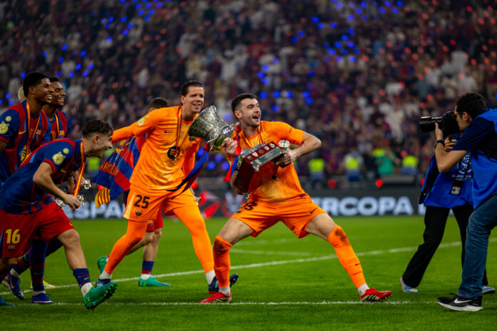 Spanish Supercup Final game between FC Barcelona and Real Madrid